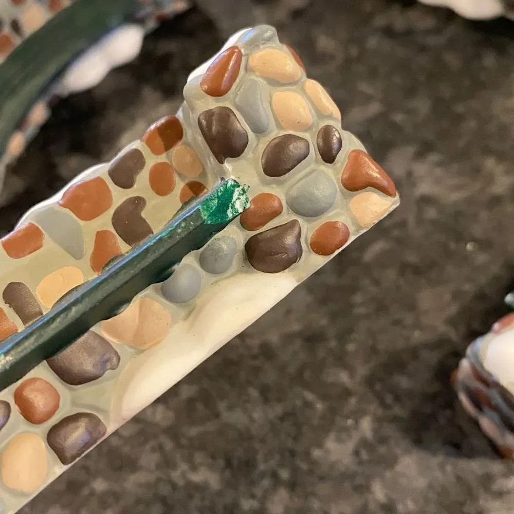 Dept 56 Curved Stone Benches
